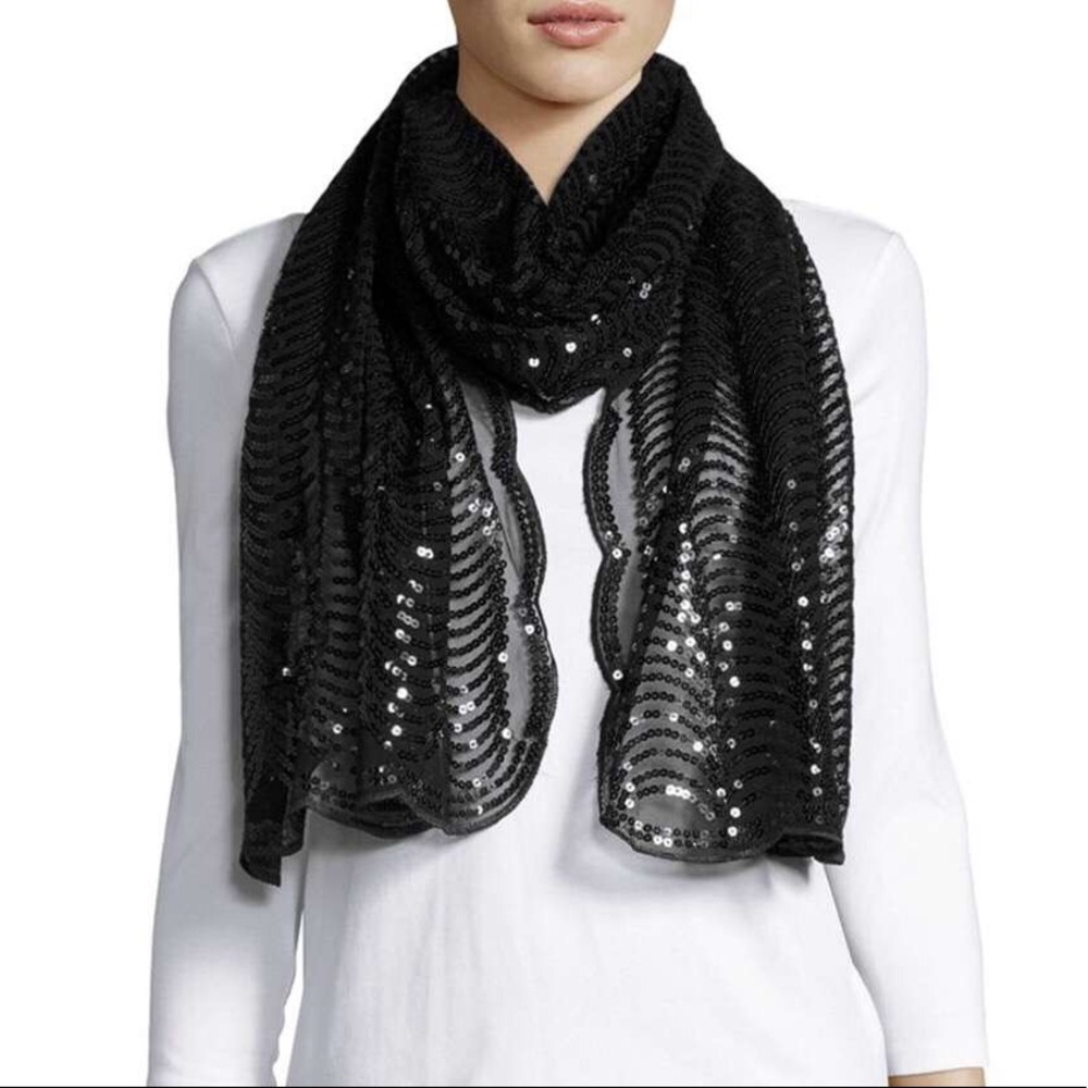 NWT CEJON- Sequin Evening Wrap